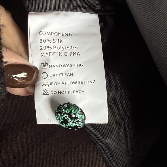 Barry Wang Vest Mens 2XL Silk Christmas Tree Holiday Formal Waistcoat - Picture 7 of 9